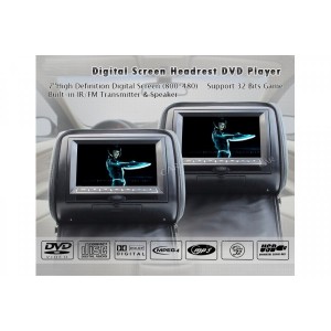 2st 9" LCD barn headrest LCD med SD USB DVD Spel konsol